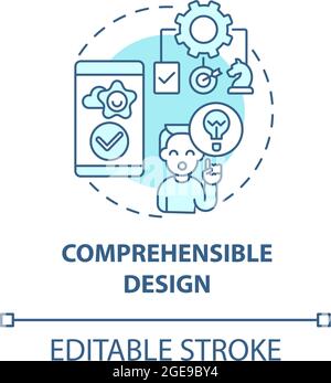 Comprehensible design concept icon Stock Vector