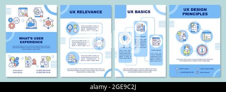 User experience brochure template Stock Vector