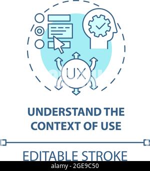 Understand context of use concept icon Stock Vector