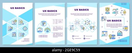 UX basics brochure template Stock Vector