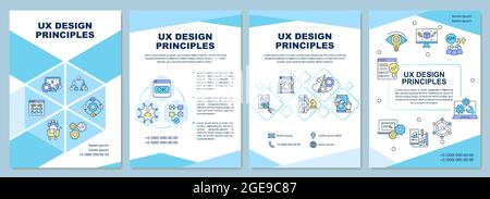 UX design principles brochure template Stock Vector