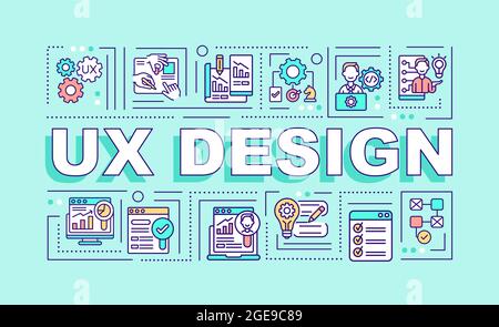 UX design word concepts banner Stock Vector