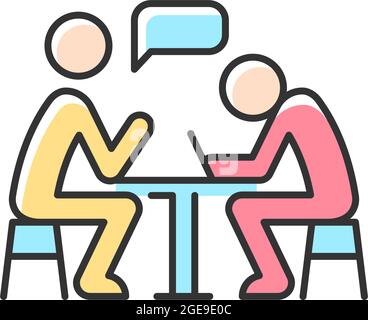 Attitudinal barriers RGB color icon Stock Vector