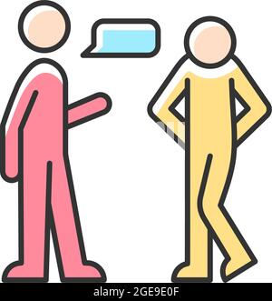 Psychological barriers RGB color icon Stock Vector