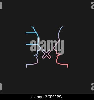 Biases gradient vector icon for dark theme Stock Vector