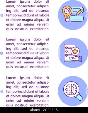 Ergonomics concept line icons with text Stock Vector