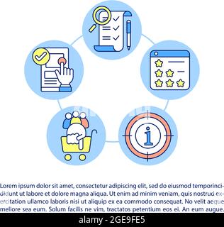 UX design principles concept line icons with text Stock Vector