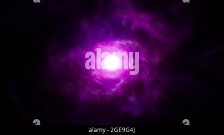 Glowing Purple Energy Spread Out Stock Photo