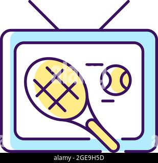 Sports show RGB color icon Stock Vector