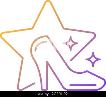 Fashion show gradient linear vector icon Stock Vector