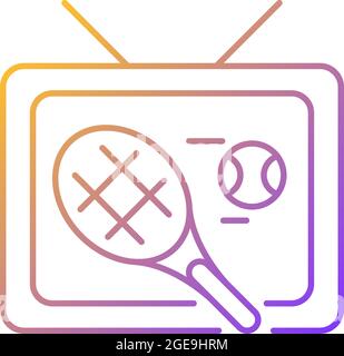 Sports show gradient linear vector icon Stock Vector