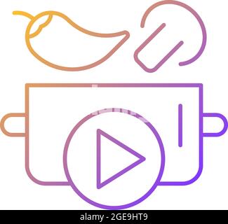 Cookery show gradient linear vector icon Stock Vector