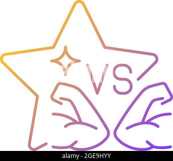 Sports competition reality show gradient linear vector icon Stock Vector