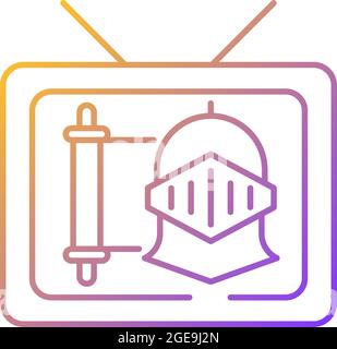 Historical show gradient linear vector icon Stock Vector