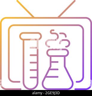 Scientific show gradient linear vector icon Stock Vector