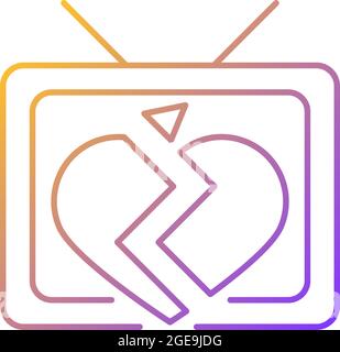 Soap opera gradient linear vector icon Stock Vector