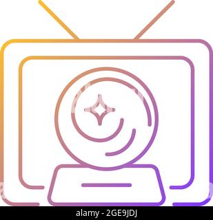 Mystic show gradient linear vector icon Stock Vector