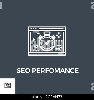 SEO performance Line Icon Stock Vector