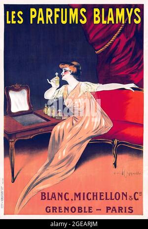 Click On Vintage French parfume poster - 'Parfumes Blamys' 1920s Stock Photo