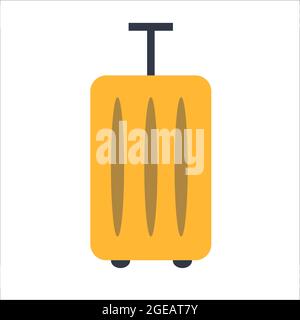 Suitcase on an isolated background. Road luggage for travel and travel. Stock Vector