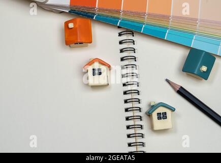 Home toy  , kry  and accessories on white paper. Stock Photo