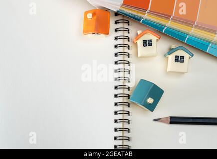 Home toy  , kry  and accessories on white paper. Stock Photo