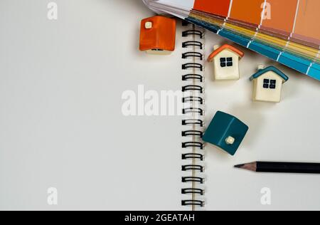 Home toy  , kry  and accessories on white paper. Stock Photo