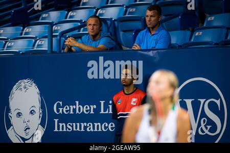 Dmitry Tursunov in action during the first round of the 2021 Western & Southern Open WTA 1000 tennis tournament on August 17, 2021 at Lindner Family Tennis Center in Cincinnati, USA - Photo Rob Prange / Spain DPPI / DPPI Credit: Independent Photo Agency/Alamy Live News Stock Photo