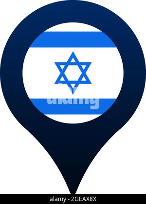 Israeli flag map pin icon. Editable vector Stock Vector Image & Art - Alamy