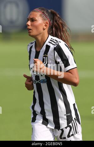 Vinovo, Italy, 18th August 2021. Agnese Bonfantini of Juventus during the UEFA Womens Champions League match at the Juventus Center, Vinovo. Picture credit should read: Jonathan Moscrop / Sportimage Credit: Sportimage/Alamy Live News Stock Photo