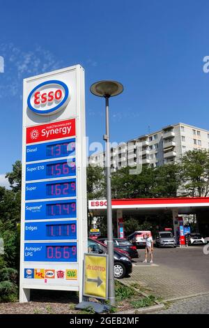 Esso gas station in Berlin, Germany Stock Photo