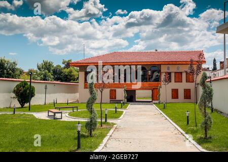 Yenisehir, Bursa, Turkey - August 14, 2021: Exterior view of Semaki Evi - Semaki House museum in Yenisehir Bursa. The museum is open to public with lo Stock Photo