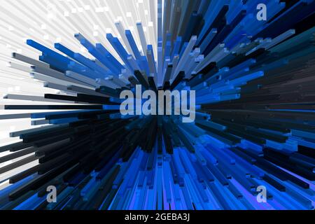 Abstract Dark Blue 3D Extrude Effect Background Design Stock Photo