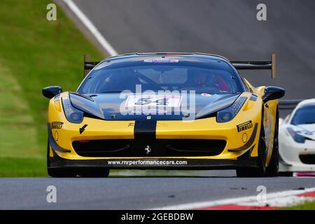 Nigel Jenkins, Ferrari 458 Challenge, Ferrari Club Racing, Festival Italia, Brands Hatch, Fawkham, Kent, England, Sunday 15th August, 2021. Stock Photo