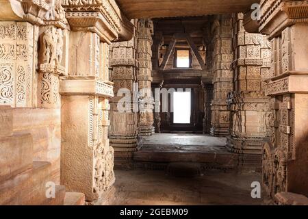 Sasbahu Temple or Sas Bahu Mandir is a hindu twin temple in Gwalior city in Madhya Pradesh state in India Stock Photo