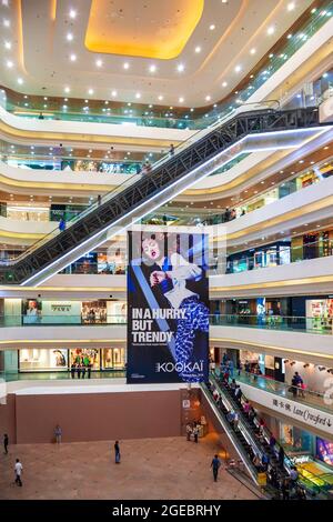 HONG KONG - MARCH 19, 2013: Times Square shopping mall interior. Times Square is a shopping centre and office tower complex in Causeway Bay, Hong Kong