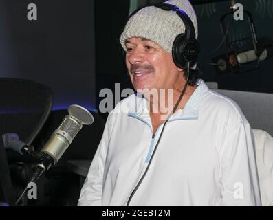 New York, NY, USA. 18th Aug, 2021. Carlos Santana at the press conference for Carlos Santana Announces New Album & Single, Life Rooftop at Le Meridian Hotel, New York, NY August 18, 2021. Credit: CJ Rivera/Everett Collection/Alamy Live News Stock Photo