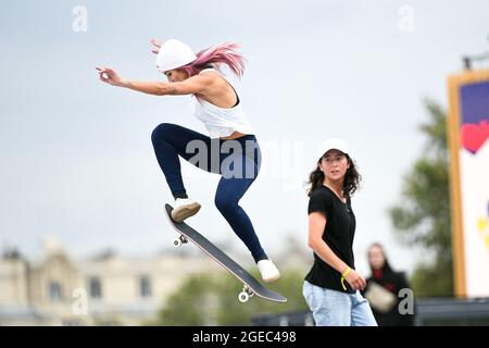 Eugenia Ginepro during the 2021 Red Bull Paris Conquest, on August 18, 2021  at Trocadero place in Paris, France - Photo Melanie Laurent / A2M Sport  Consulting / DPPI Stock Photo - Alamy