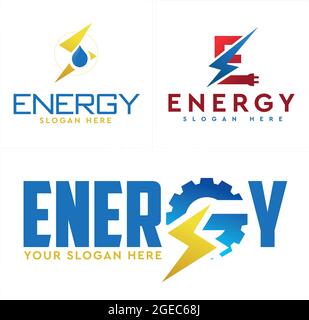 Power icon symbol initial gear electricity logo  Stock Vector