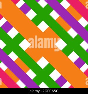 Colorful straight line flag pattern abstract background white Stock Photo