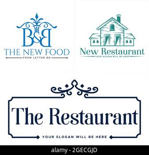 Travel hotel food market business restaurant logo design Stock Vector
