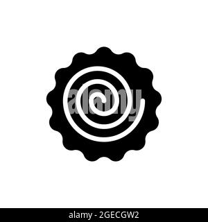 Narutomaki or kamaboko surimi vector filled icon Stock Vector