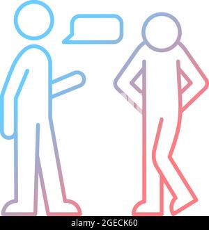 Psychological barriers gradient linear vector icon Stock Vector
