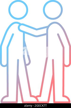 Haptic communication gradient linear vector icon Stock Vector
