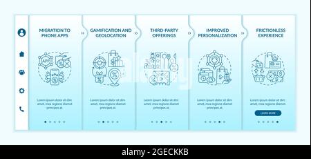 Loyalty programs modern trends onboarding vector template Stock Vector