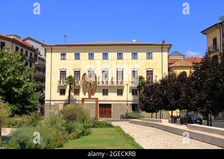 July 10 2021 Avellino, Italy: City View on the Piazza Liberta Place Stock Photo