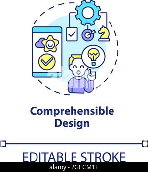 Comprehensible design concept icon Stock Vector
