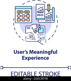 User meaningful experience concept icon Stock Vector