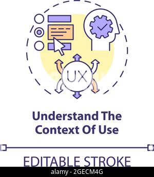 Understand context of use concept icon Stock Vector