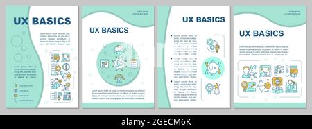 UX basics brochure template Stock Vector